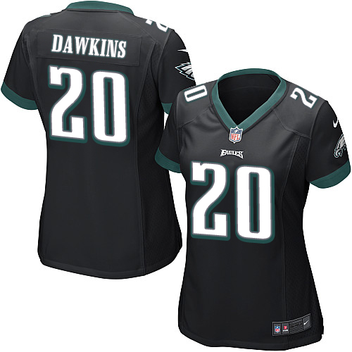 Women's Limited Brian Dawkins Nike Jersey Black Alternate - #20 NFL Philadelphia Eagles